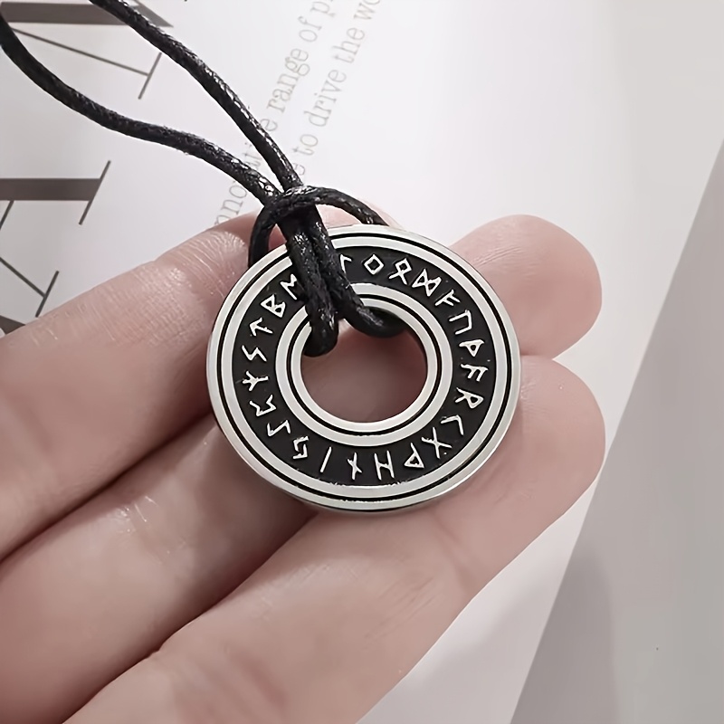 Women's Retro Norse Rune Stainless Steel Pendant Necklace, Gift Idea